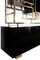 Vintage Brass and Black Lacquered Wood Sideboard by Kim Moltzer, 1970s, Image 7