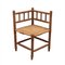 Vintage Turned Oak Corner Side Chair, 1930s, Image 1