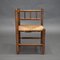 Vintage Turned Oak Corner Side Chair, 1930s, Image 5