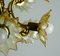 Brass and Amber Glass Ceiling Lamp, 1970s, Image 8