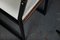 Silla moderna Shaker de nogal macizo, acero negro, cuero hueso y cuero de vaca de Ambrozia, Imagen 5