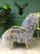 Vintage Art Deco Gray Sheepskin and Bentwood Armchair 5