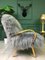 Vintage Art Deco Gray Sheepskin and Bentwood Armchair 8