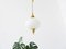 Mid-Century Opaline Glass and Brass Ceiling Lamp, 1960s 7