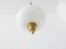Mid-Century Deckenlampe aus Opalglas & Messing, 1960er 5