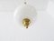 Mid-Century Opaline Glass and Brass Ceiling Lamp, 1960s 5