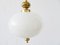 Mid-Century Opaline Glass and Brass Ceiling Lamp, 1960s 4