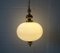 Mid-Century Deckenlampe aus Opalglas & Messing, 1960er 3