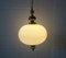 Mid-Century Opaline Glass and Brass Ceiling Lamp, 1960s, Image 3