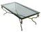 Italian Green Wrought Iron & Crustal Coffee Table by Cupioli 2