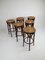 Tabourets de Bar Vintage en Bois Courbé et Rotin par Michael Thonet, 1960s, Set de 6 2