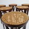 Vintage Barhocker aus Bugholz mit Sitzgeflecht von Michael Thonet, 1960er, 6er Set 4