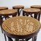 Vintage Bentwood and Cane Bar Stools by Michael Thonet, 1960s, Set of 6, Image 4
