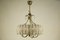 Vintage Plastic Crystal and Brass Chandelier, 1960s 5
