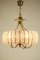 Vintage Plastic Crystal and Brass Chandelier, 1960s 2