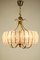 Vintage Plastic Crystal and Brass Chandelier, 1960s, Image 2