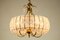 Vintage Plastic Crystal and Brass Chandelier, 1960s 3