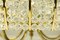 Vintage Plastic Crystal and Brass Chandelier, 1960s, Image 7