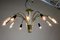 Mid-Century Brass Chandelier, 1950s 6