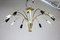 Mid-Century Brass Chandelier, 1950s, Image 7