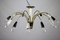 Lámpara de araña Mid-Century de latón, años 50, Imagen 1