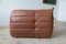 Vintage Brown Leather Sofas by Michel Ducaroy for Ligne Roset, 1970s, Set of 3 6