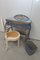 Vintage Blue and Gold Rattan Dressing Table, 1970s, Image 8