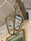 Lámpara de araña de bronce dorado y vidrio cortado, años 60, Imagen 1