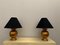 Gold Leaf Table Lamps, 1980s, Set of 2 2