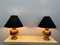 Gold Leaf Table Lamps, 1980s, Set of 2 6