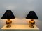 Gold Leaf Table Lamps, 1980s, Set of 2 4