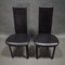 Italian Black Leather Model Elena B Dining Chairs from Quia, 1970s, Set of 2 4