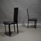 Italian Black Leather Model Elena B Dining Chairs from Quia, 1970s, Set of 2 3