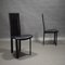 Italian Black Leather Model Elena B Dining Chairs from Quia, 1970s, Set of 2 2