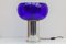 Table Lamp with Cobalt Blue Glass Lampshade by Doria for Doria Leuchten, 1970s, Image 1