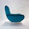 Sillón italiano Mid-Century en azul, años 50, Imagen 4