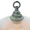 Mid-Century Industrial Glass Ceiling Lamp from Holophane 3