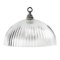 Mid-Century Industrial Glass Ceiling Lamp from Holophane 1