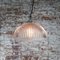 Industrielle Mid-Century Deckenlampe aus Glas von Holophane 6