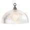 Mid-Century Industrial Glass Ceiling Lamp from Holophane, Image 2