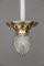 Jugendstil Deckenlampe aus geschliffenem Glas, 1908 1