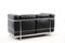 Vintage Black Model LC 2 2-Seater Sofa by Le Corbusier for Cassina, Image 3