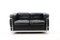 Vintage Black Model LC 2 2-Seater Sofa by Le Corbusier for Cassina 5