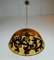 Vintage Acrylic Resin and Brass Pendant Lamp, 1970s 1