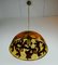 Vintage Acrylic Resin and Brass Pendant Lamp, 1970s, Image 1