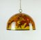 Vintage Acrylic Resin and Brass Pendant Lamp, 1970s 10