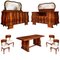 Vintage Art Deco Dining Room Set, 1930s, Set of 7, Image 1