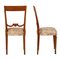 Italian Blond Walnut Dining Chairs, 1940s, Set of 6 4