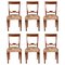 Italian Blond Walnut Dining Chairs, 1940s, Set of 6 1