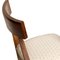 Art Deco Italian Solid Walnut Side Chairs, 1920s, Set of 2, Image 5